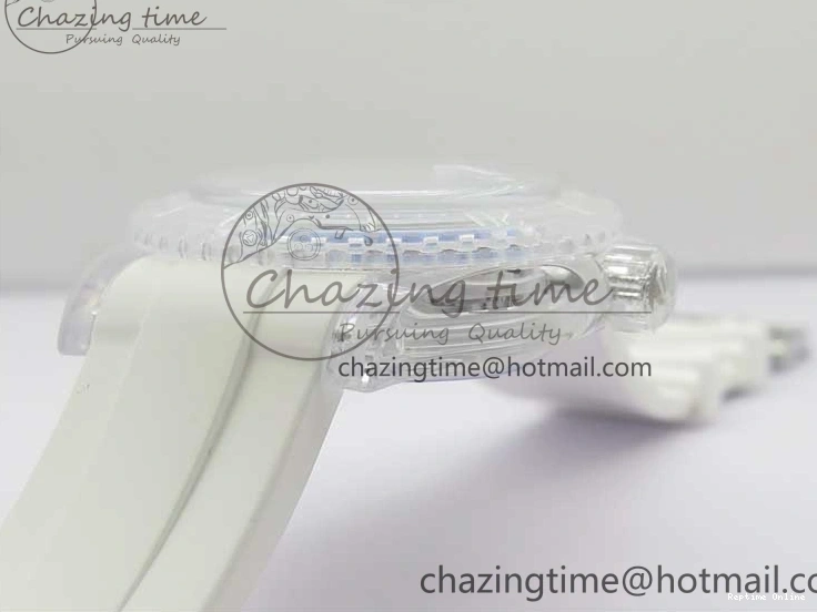 0112 Submariner Phantomlab Transparent KZF Best Edition Black Dial on White Rubber Strap VR StreetReady 2567